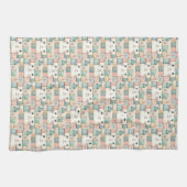Linge De Cuisine Fausse Maison de Chat au Patchwork Pastel (Horizontal)