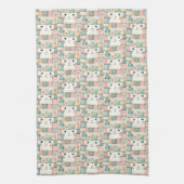 Linge De Cuisine Fausse Maison de Chat au Patchwork Pastel (Vertical)