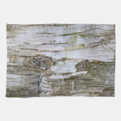 Linge De Cuisine Faux Birch Tree Bark Texture Look Motif (Horizontal)