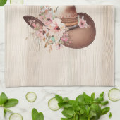 Linge De Cuisine Faux Crème Rustique Bois Rose Rose Cowgirl (Plié)