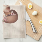 Linge De Cuisine Faux Crème Rustique Bois Rose Rose Cowgirl (Quart Plié)