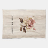 Linge De Cuisine Faux Crème Rustique Rose Bois (Horizontal)