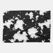 Linge De Cuisine Faux Vache Impression noir et blanc (Horizontal)
