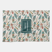 Linge De Cuisine Feathers & Arrows Towel Personalized Tribal Look (Horizontal)