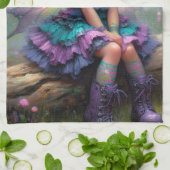 Linge De Cuisine Fée à fleurs twilight (Plié)