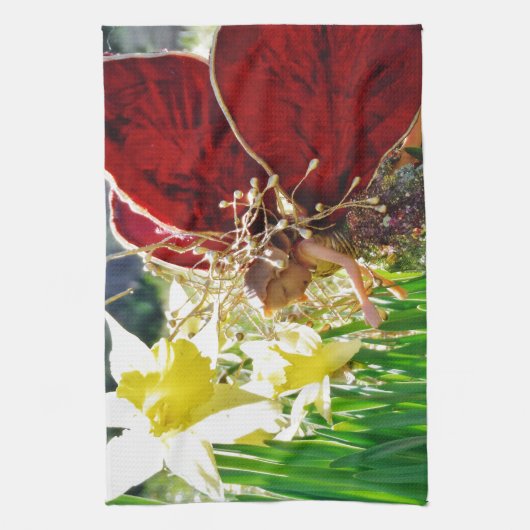 Linge De Cuisine Fée dans les fleurs (Vertical)