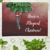 Linge De Cuisine Fée de Noël magique (Plié)