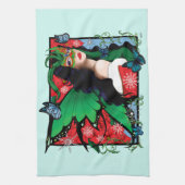 Linge De Cuisine Fée Solstice Rouge Vert Noël (Vertical)