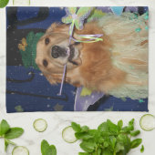 Linge De Cuisine Fées de golden retriever (Plié)