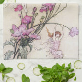 Linge De Cuisine Fées jouant sur la fleur (Plié)