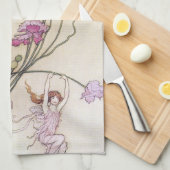 Linge De Cuisine Fées jouant sur la fleur (Quart Plié)