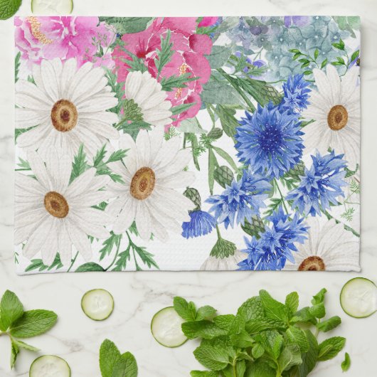 Linge De Cuisine Félicitations Faisées De Printemps Lumineuses (Plié)