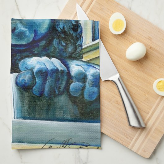 Linge De Cuisine Féline stémonée (Quart Plié)