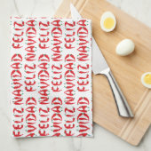 Linge De Cuisine Feliz Navidad Red Chile Pepper (Quart Plié)