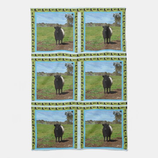 Linge De Cuisine Female Belted Galloway Cow (Vertical)