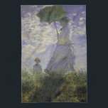 Linge De Cuisine Femme à l'Ombrelle de Claude Monet, Art ancien<br><div class="desc">La Promenade, Camille Monet et son fils Jean (Femme à l'ombrelle) (1875) de Claude Monet est un tableau de portrait de famille ancien de style impressionniste. Une mère se promenant avec son jeune enfant dans un champ ou une prairie printanière. Elle tient une ombrelle et porte une belle robe qui...</div>