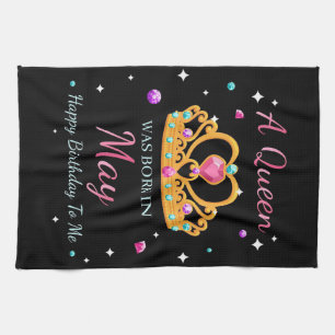 Linge De Cuisine Femme Art A Queen Est Née En Mai