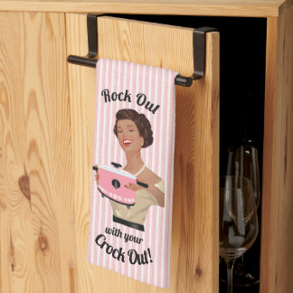 Linge De Cuisine Femme au foyer rétro déchire avec votre cocotte WO
