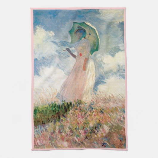 Linge De Cuisine Femme avec la promenade Monet de parasol (Vertical)