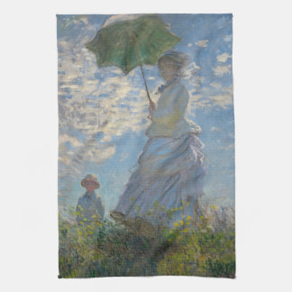 Linge De Cuisine Femme avec parasol - Madame Monet et son fils