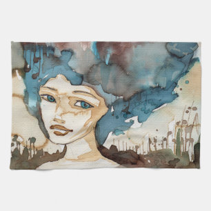 Linge De Cuisine Femme bleue