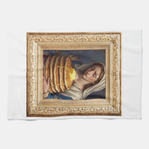 Linge De Cuisine Femme de style Renaissance pleurant sur des crêpes