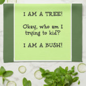 Linge De Cuisine Femme drôle de pose d'arbre (Plié)