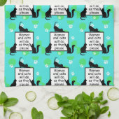 Linge De Cuisine Femme et chats feront ce qu'ils veulent (Plié)