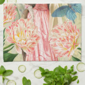 Linge De Cuisine Femme victorienne florale rose Régence (Plié)