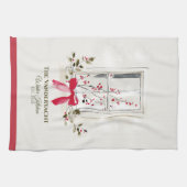 Linge De Cuisine Fenêtre aquarelle et baie personnalisée (Horizontal)