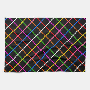 Linge De Cuisine Fenêtre couleur Arrière - plan noir Conception pré