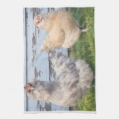 Linge De Cuisine Ferme - Deux Poules (Vertical)