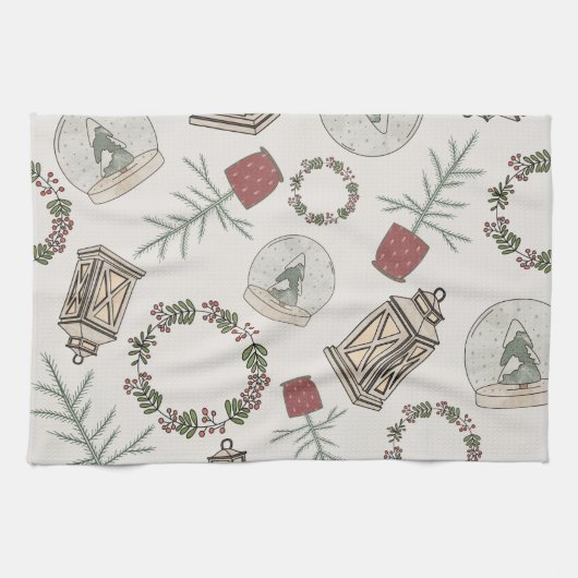 Linge De Cuisine Ferme d'hiver (Horizontal)