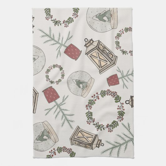 Linge De Cuisine Ferme d'hiver (Vertical)