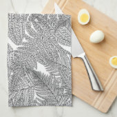 Linge De Cuisine Ferme en noir et blanc (Quart Plié)