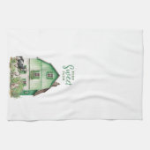 Linge De Cuisine Ferme | Grange verte avec animaux de ferme (Horizontal)