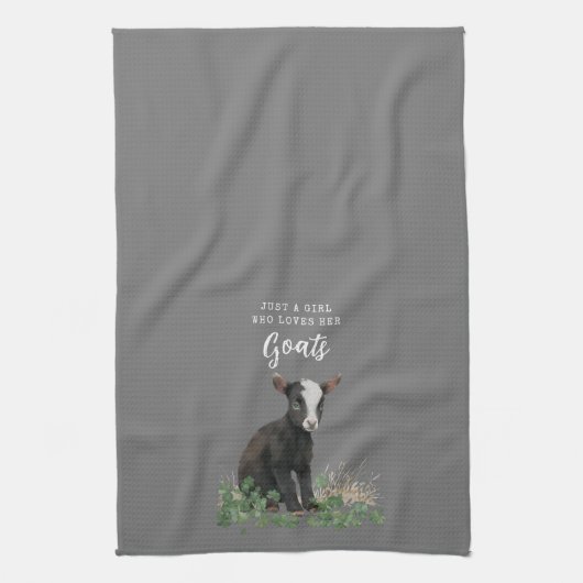 Linge De Cuisine Ferme | Juste une fille qui aime ses chèvres (Vertical)