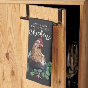 Linge De Cuisine Ferme Juste une fille qui aime ses poulets