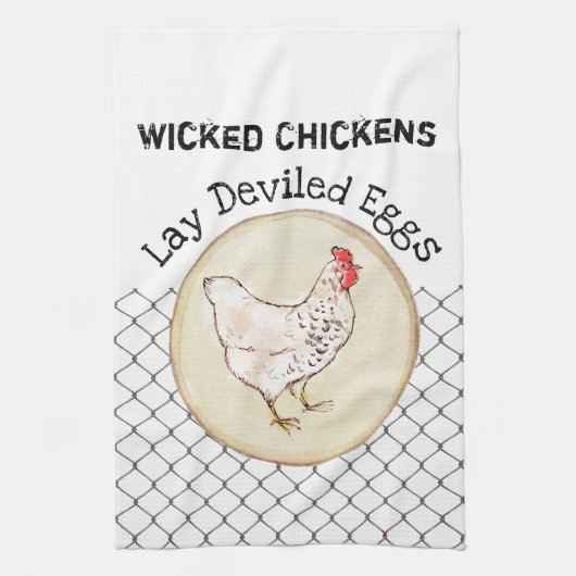 Linge De Cuisine Ferme minable rustique de poulet de nouveauté (Vertical)