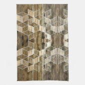 Linge De Cuisine Ferme moderne Brown bois Motif géométrique (Vertical)