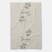Linge De Cuisine Ferme Neutre Floral Année de fondation (Vertical)