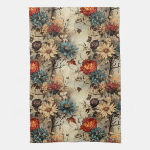 Linge De Cuisine Ferme Rustique Floral Automnal Citrouille