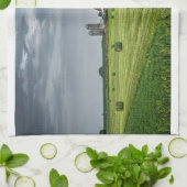 Linge De Cuisine Fermes | Red Barn & Silo au printemps (Plié)