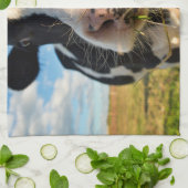 Linge De Cuisine Fermes | Vache Holstein Chewing (Plié)