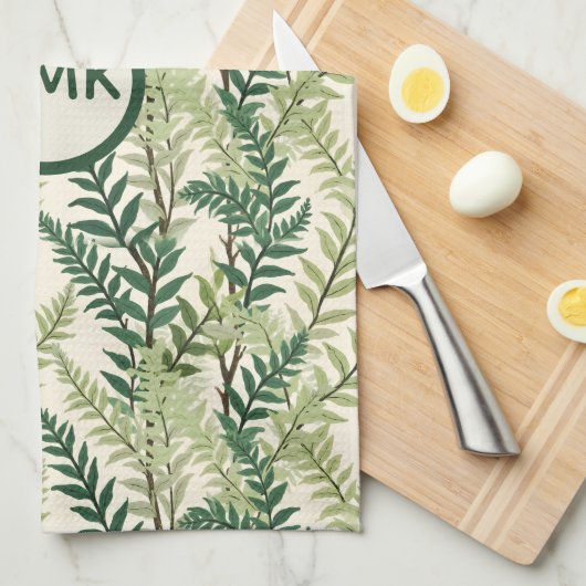 Linge De Cuisine Fern Fronds (Quart Plié)