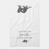 Linge De Cuisine Ferrets de travail dur (Vertical)