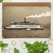 Linge De Cuisine Ferry Sepia Steamboat (Plié)