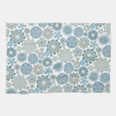 Linge De Cuisine Festif Chic Floral Mandala Flakes Motif (Horizontal)