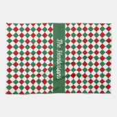 Linge De Cuisine Festif Noël Vert Et Rouge (Horizontal)