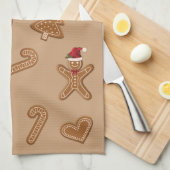 Linge De Cuisine Festif pain d'épices Noël Formes de biscuits de No (Quart Plié)